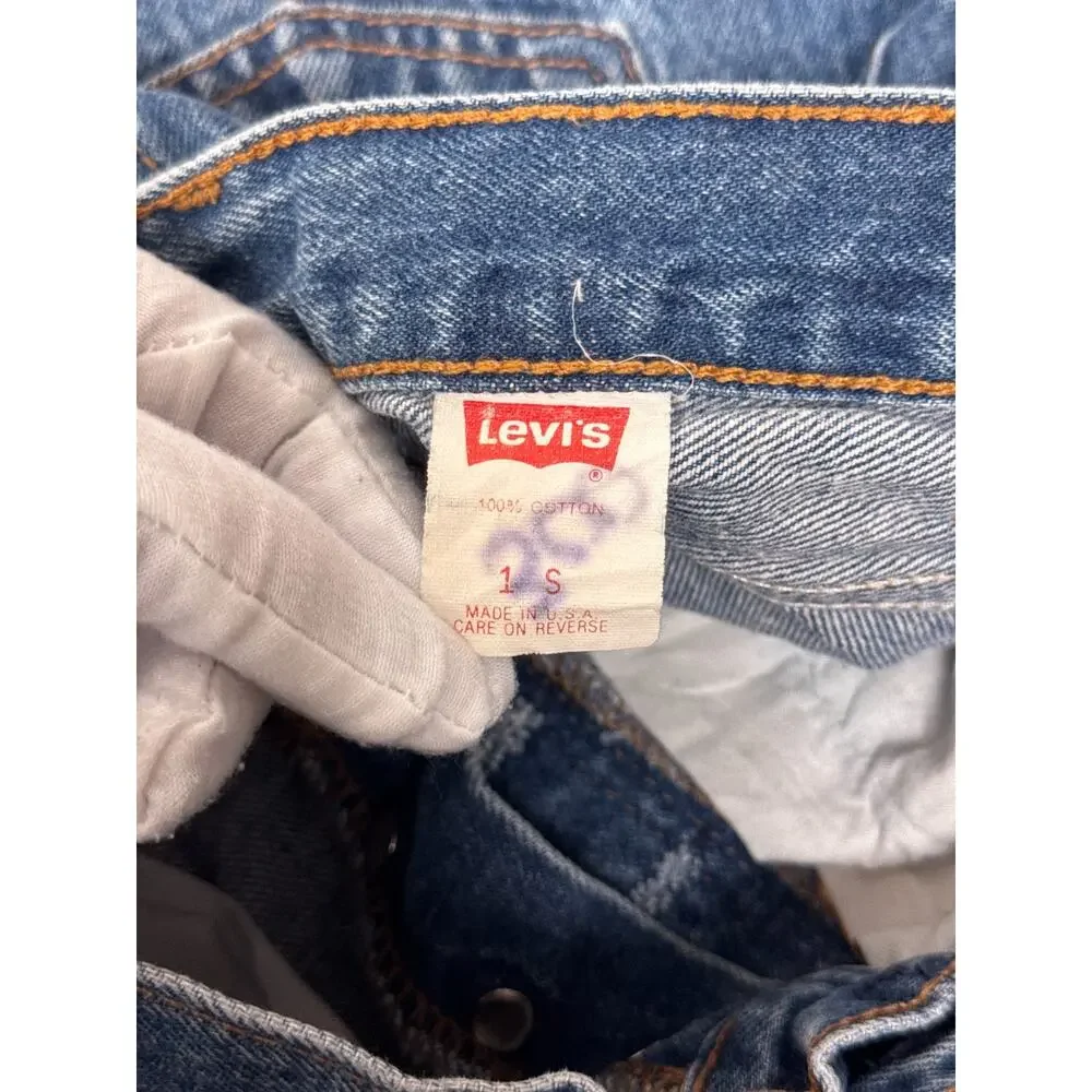 Vintage Levis Jeans 23 in x 28 In Girls Juniors 501 Made USA Denim Button Fly_7